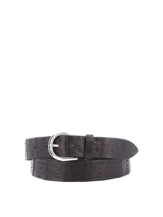 Orciani Croco print leather belt