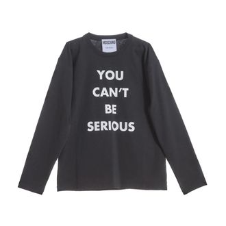 Moschino Long Sleeve Tops, male, Black, Size: XL You Cant Be Serious Tshirt Ls