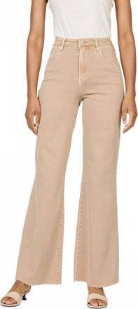 Dear John Denim Fiona Wide Leg Jeans In Warm Taupe