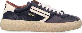 Puraai Vintage Suede Contrast Leather Sneakers
