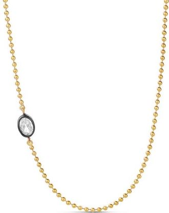 SHYMI Asymmetric Pendant Necklace in Gold - Oval at Nordstrom, Size 16
