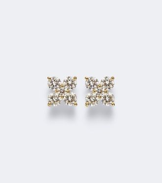 Bucherer Pendientes Bloom de oro de 18 ct con diamantes