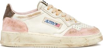 Autry Womens Super Vintage Low Sneaker In Nude/sepia