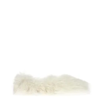 Jil Sander White Fur Womens Slippers