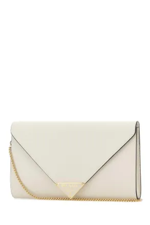 Prada Womens Ivory Leather Mini Crossbody Bag Talco N Borse A Tracolla
