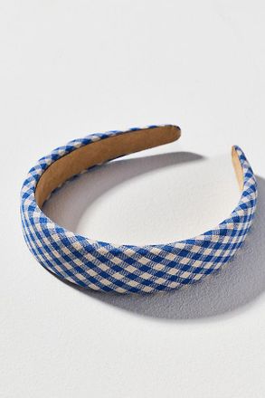 Anthropologie Plaid Puffy Headband