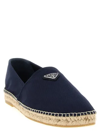 Prada Logo Espadrille - Navy