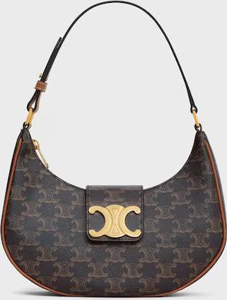 Celine Womens Medium Ava Triomphe Tan Brown Sacs Port&eacute; &Eacute;paule