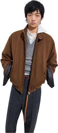 Bottega Veneta Cazadora de corte relajado cepillada - Jackets - Hombre - Marr&oacute;n - M