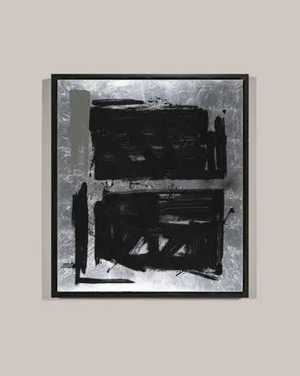 RFA Fine Art Black & Silver Abstract Giclee Wall Art