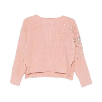 Liu Jo Round-neck Knitwear, female, Pink, M, Round-neck Knitwear