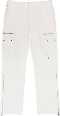 Purple COTTON POLY CARGO OFF WHITE CARGO PANTS