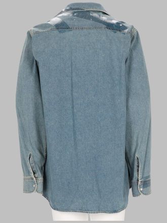 Maison Margiela Taped Denim Cotton Shirt - Denim
