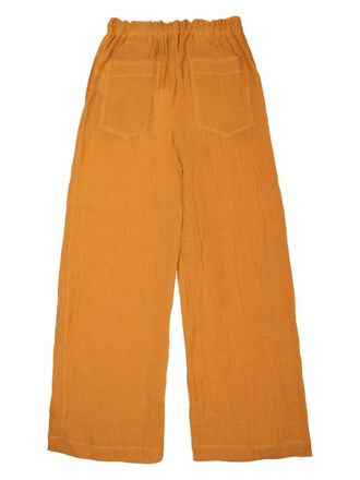 120% Lino Linen-Blend Trousers - Orange