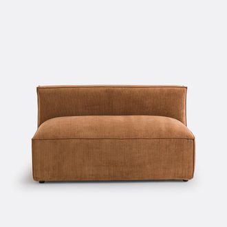 La Redoute Interieurs Modulaire zetel, 2-zit, geribd fluweel, Seven