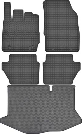 OEM Juego De Alfombrillas De Goma Para Coche Y Alfombrilla Para Maletero Para Ford Fiesta Mk7 Vi Hatchback (2008-2017)