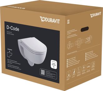 Duravit Duravit D-code Conjunto De Inodoro, Suspendido, Sin Borde