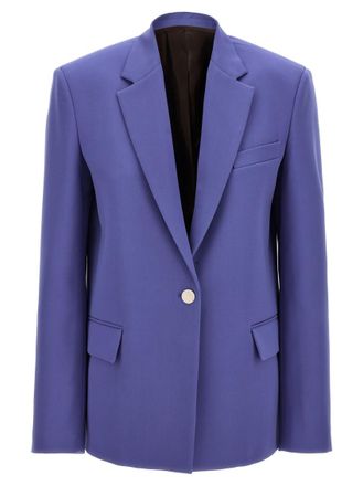 The Attico Purple Single-breasted Virgin Wool Blazer