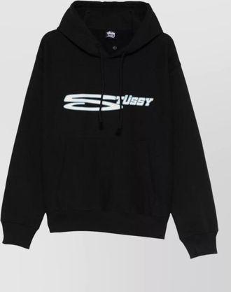Stüssy casual hoodie with drawstring and pocket