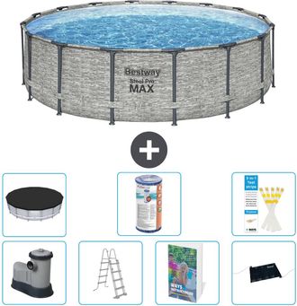 Bestway Piscina Bestway Steel Pro Max Redonda - 488x122 Cm - 8-piezas S619