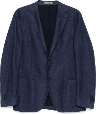 Corneliani textured blazer - Blue