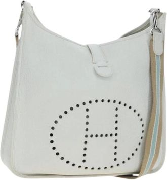 Herm&egrave;s Pre-owned Vintage Schoudertas - Dames - Vintage Schoudertas - Wit - ONE Size - Leer - Vintage