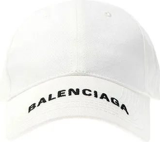 Balenciaga Logo Visor Cap White Black 531588-410B2-9060