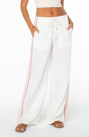 Roxy Fiesta Siesta Wide Leg Pants in Cloud Dancer at Nordstrom, Size Xx-Large