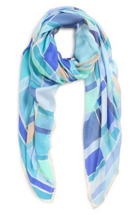 Echo Painted Plaid Wrap in Ultramarine at Nordstrom