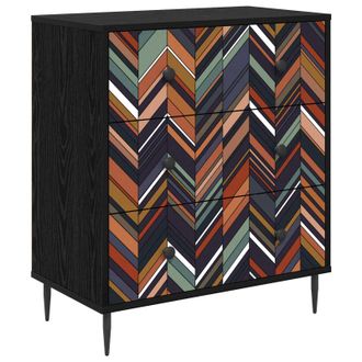 vidaXL Cajonera Ommen Estampado Geom&eacute;trico 66 X 36,5 X 76 Cm Vidaxl