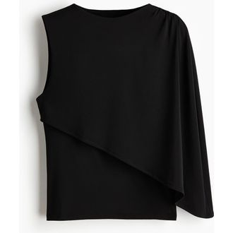 H&M Cape-detail Top in Black at Nordstrom, Size X-Small