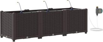 vidaXL Jardineras Marr&oacute;n 120 X 40 X 37.5 Cm Acero Vidaxl