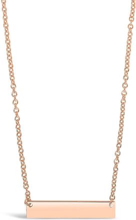 Sterling Forever Sterling Silver Mini Bar Necklace-Gold
