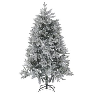 Beliani Beliani - Rbol De Navidad Artificial Base De Metal De Pvc Blanco 180 Cm Estilo Escandinavo Efecto Nieve Foraker