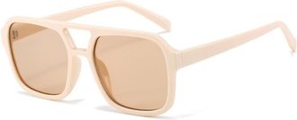 Generic Large Frame Womens Driving Sunglasses Outdoor Mens Commuter Sun Glasses(Beige)