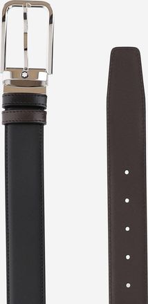 Montblanc Mens Reversible Leather Belt Multicolour