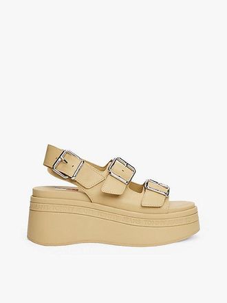 Tommy Hilfiger Sandalias de piel con plataforma