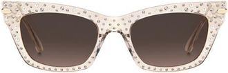 Stuart Weitzman 52mm Gradient Cat Eye Sunglasses in Beige/Brown at Nordstrom