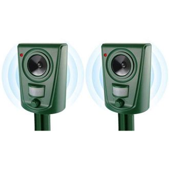 OEM 2 Repelentes Ultras&oacute;nicos Para Gatos, Repelente Para Aves De Exterior, Detector De Movimiento Ajustable, Repelente Ultras&oacute;nico Para Mascotas (ratas, P