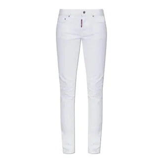 Dsquared2 Dames, Jeans, Wit, Maat: 2XS Tweed