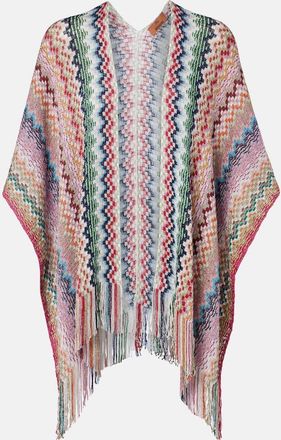 Missoni Zigzag fringed poncho
