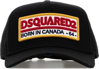 Dsquared2 Black Cotton Baseball Cap