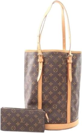 Louis Vuitton Pre-owned Bucket Bags, female, Brown, Size: ONE SIZE Pre-owned Bucket GM