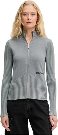 Karl Lagerfeld Truien & Vesten, Dames, Grijs, M, Katoen, Cardigan