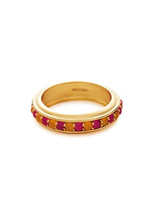 Missoma Hot Rox 18kt Gold-plated Vermeil Ring - Petite