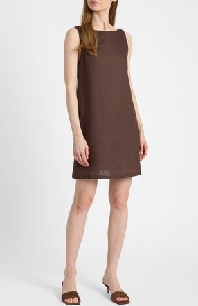 Santorelli Jaclyn Sleeveless Shift Dress in Coffee at Nordstrom, Size X-Small