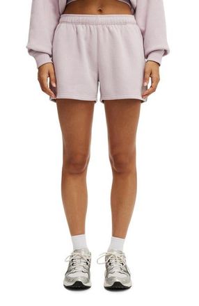 Cotton On Womens Active Plush Essential Gym Short in Dawn Pink Marle at Nordstrom, Size X-Small