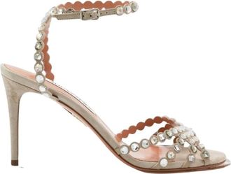 Aquazzura Schoenen, Dames, Beige, 39 EU, Tequila Sandal 85