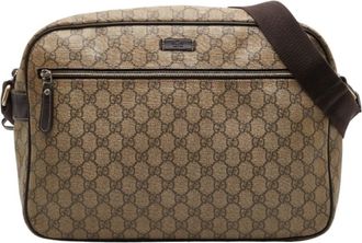 Gucci Beige Brown Pvc Leather Shoulder Bag (Pre-Owned)