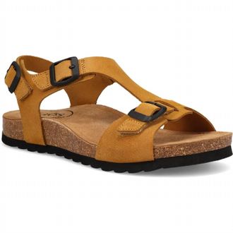 Taos Womens Mvp Cork Sandal In Maize Suede